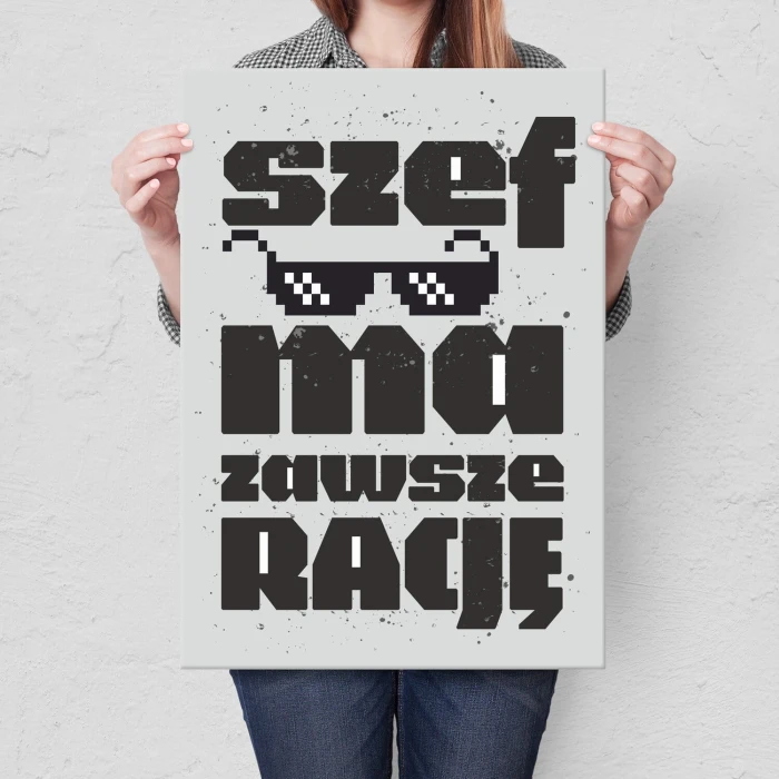 Poster metal szef ma rację gift