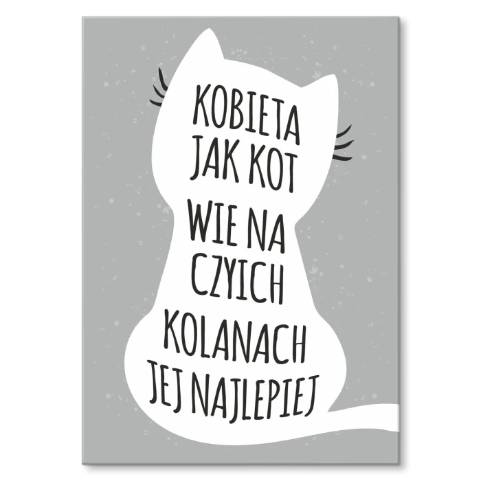 Poster metal KOBIETA JAK KOT gift