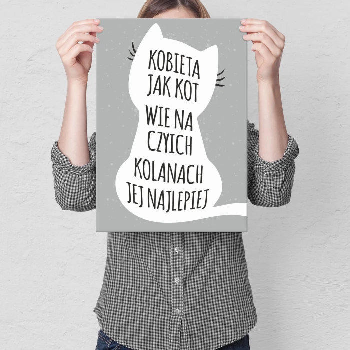 Poster metal KOBIETA JAK KOT gift