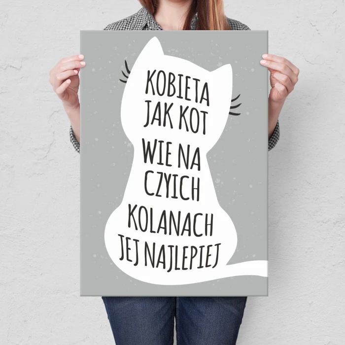 Poster metal KOBIETA JAK KOT gift