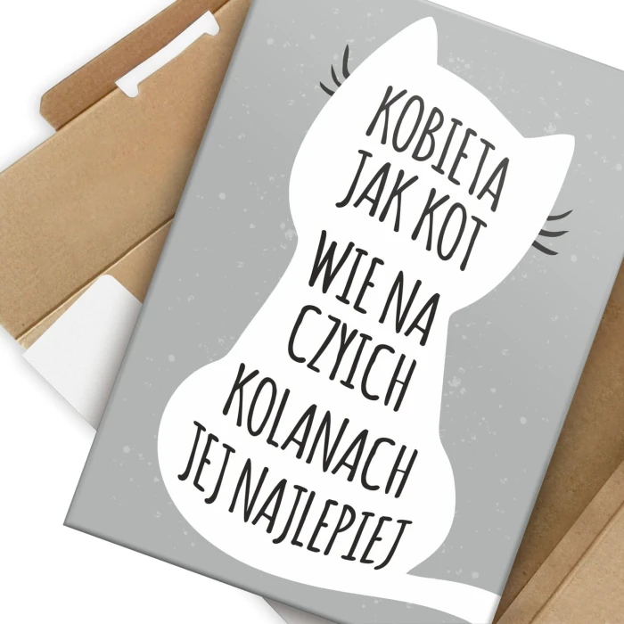 Poster metal KOBIETA JAK KOT gift