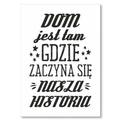 Plakat metalowy dom jest tam Prezent