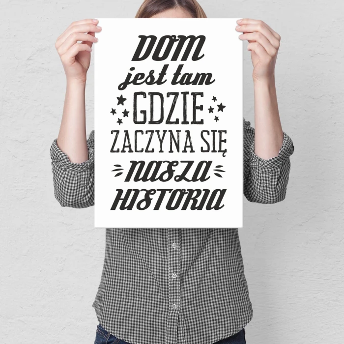 Plakat metalowy dom jest tam Prezent