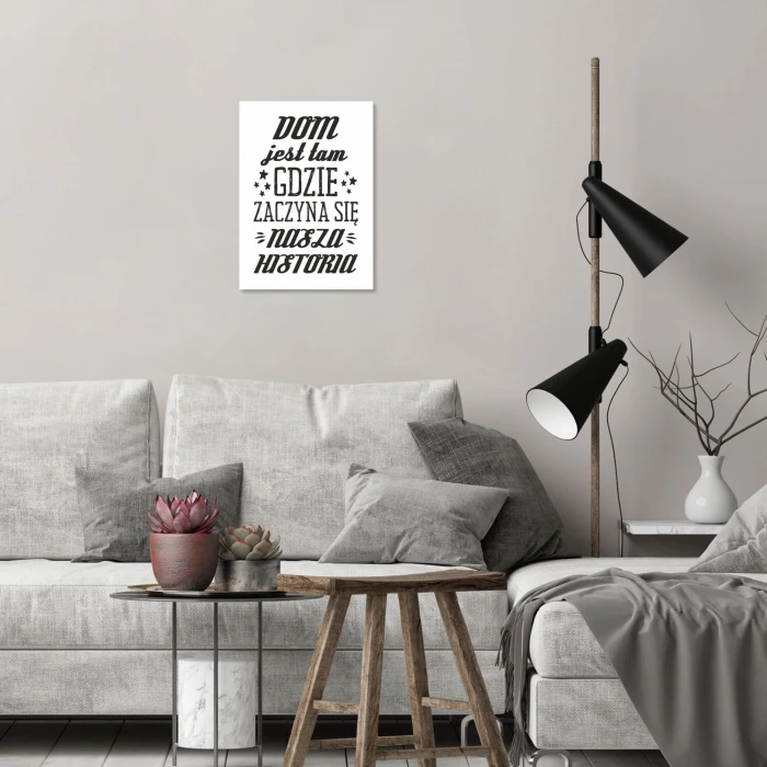 Plakat metalowy dom jest tam Prezent