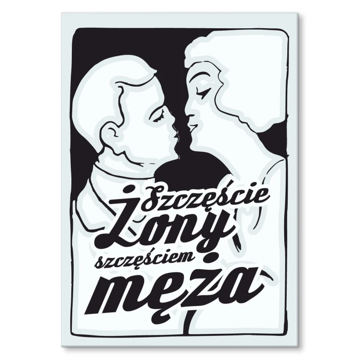 Poster metal Szczęście żony gift
