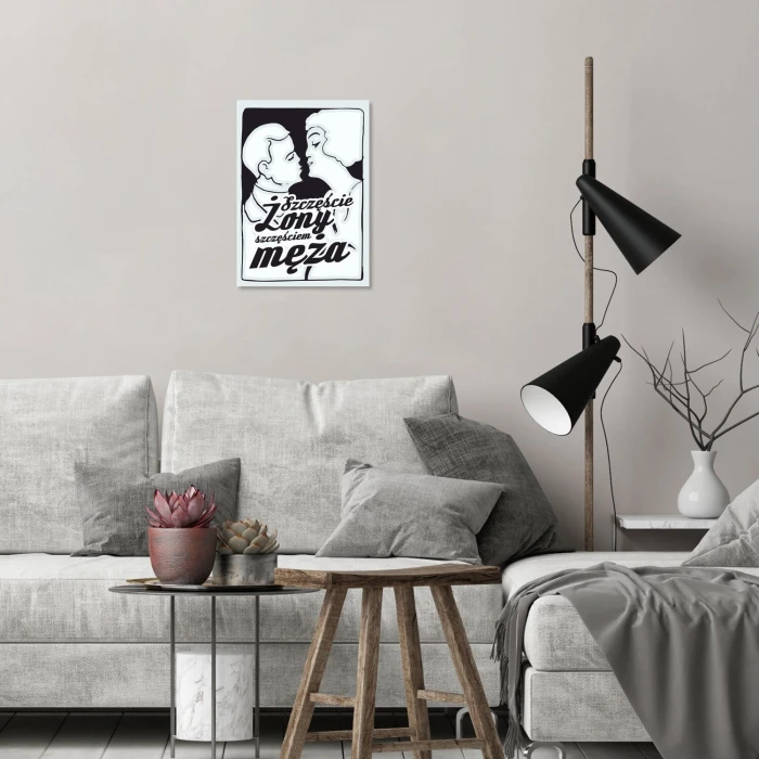 Poster metal Szczęście żony gift