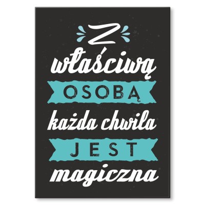 Poster metal z właściwą osobą gift