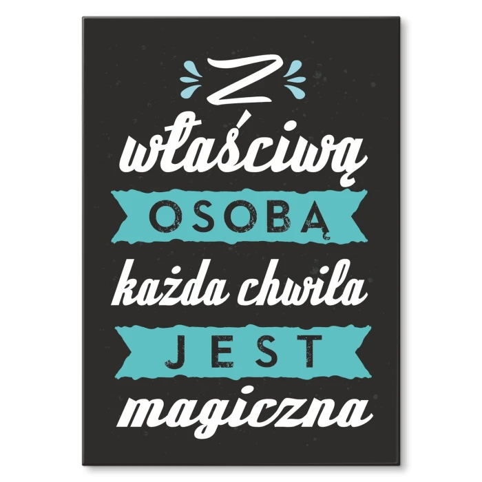 Poster metal z właściwą osobą gift