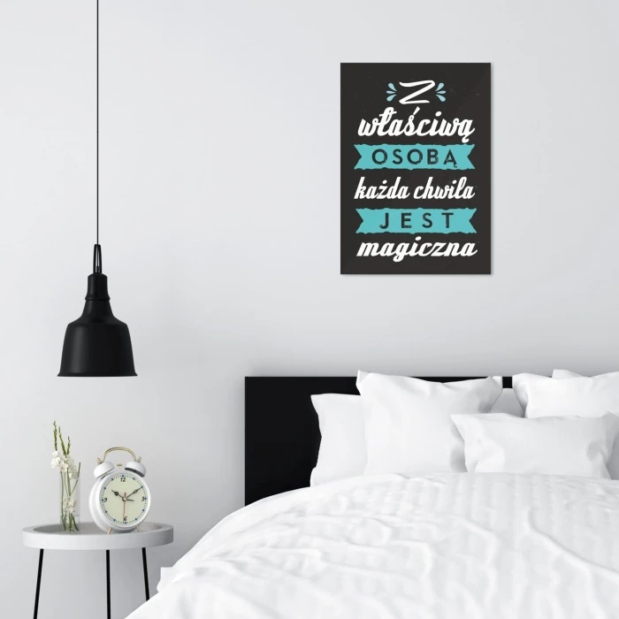 Poster metal z właściwą osobą gift