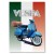 Plakat metalowy Skuter Vespa niebieski Prezent