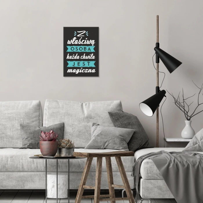 Poster metal z właściwą osobą gift