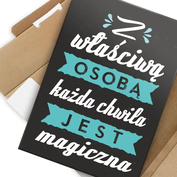 Poster metal z właściwą osobą gift