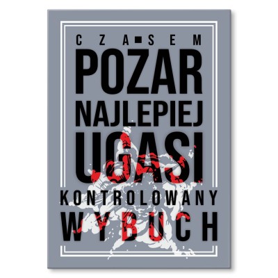 Plakat metalowy Kontrolowany wybuch Prezent