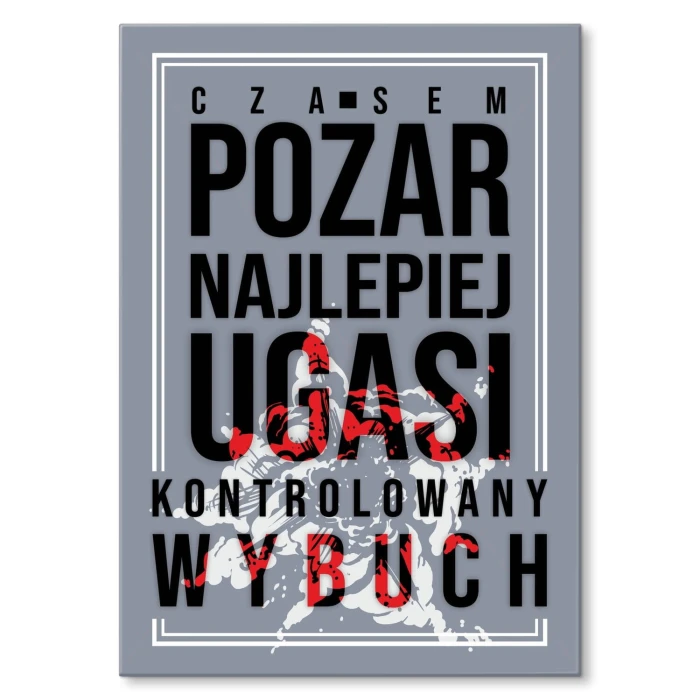 Poster metal Kontrolowany wybuch gift