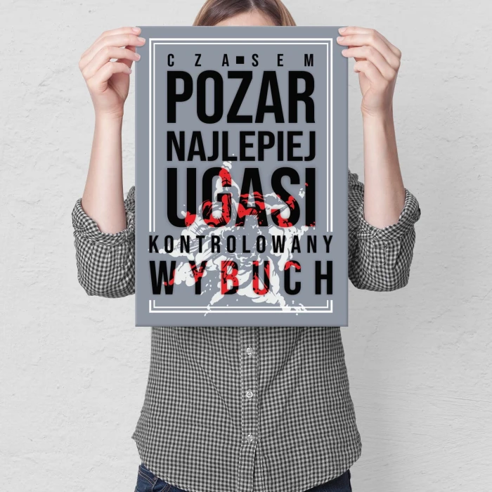 Poster metal Kontrolowany wybuch gift