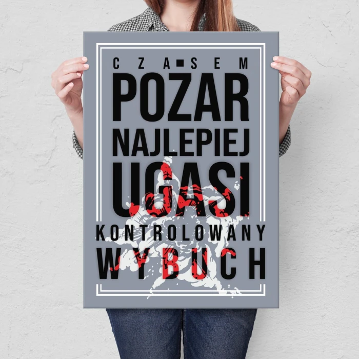Poster metal Kontrolowany wybuch gift