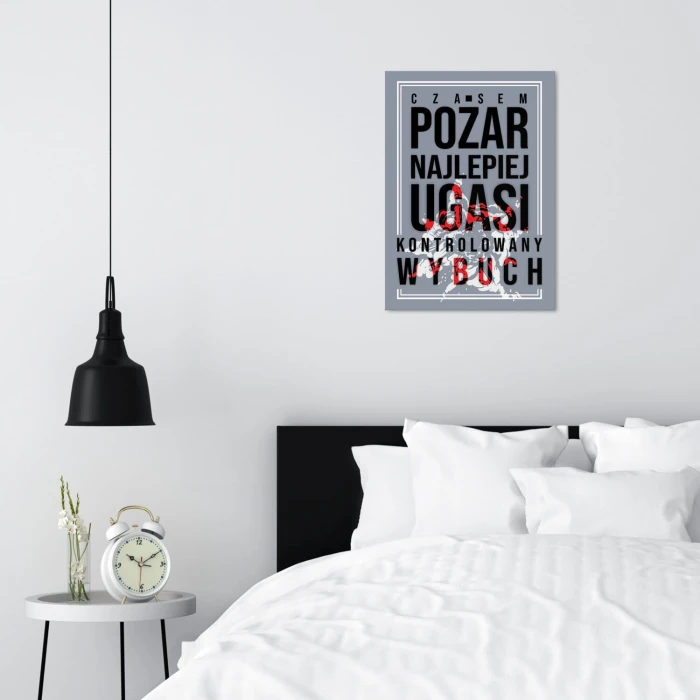 Plakat metalowy Kontrolowany wybuch Prezent