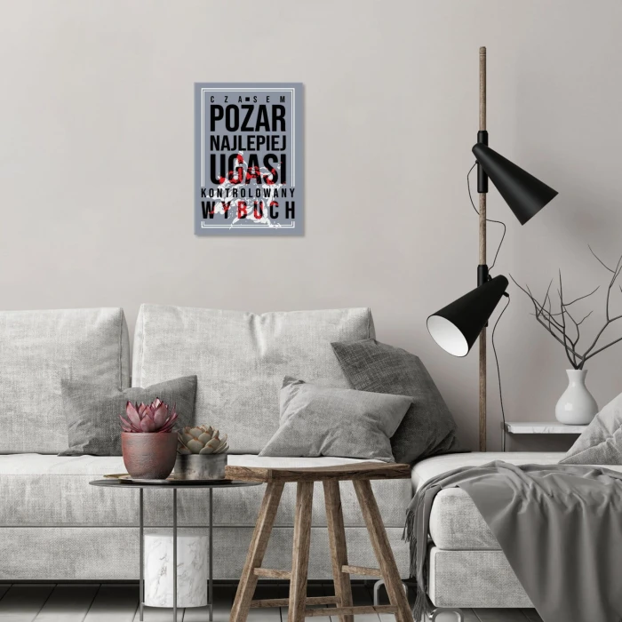 Plakat metalowy Kontrolowany wybuch Prezent