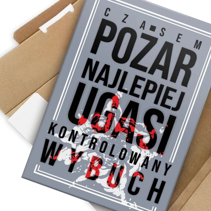 Poster metal Kontrolowany wybuch gift