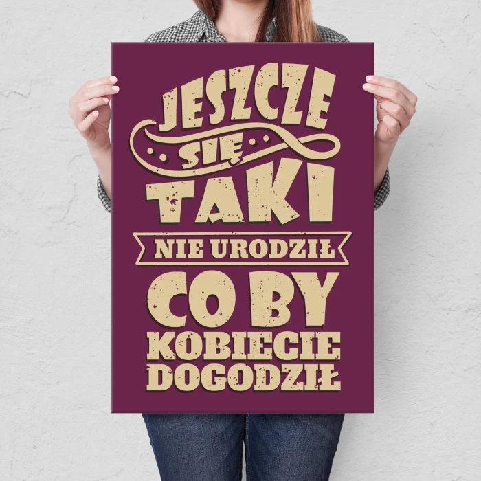Poster metal Dogodzić kobiecie gift