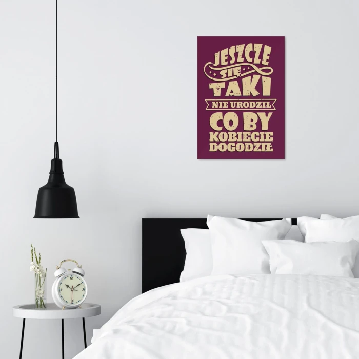 Poster metal Dogodzić kobiecie gift