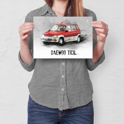 Plakat metalowy Daewoo Tico Prezent