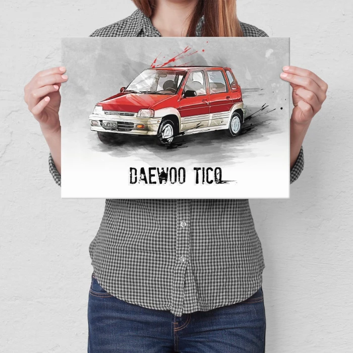Poster metal Daewoo Tico gift