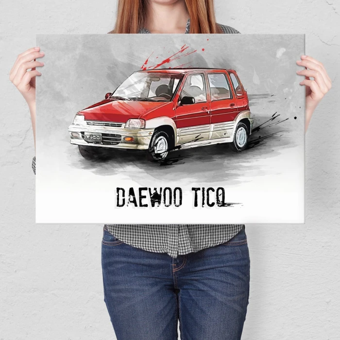 Poster metal Daewoo Tico gift