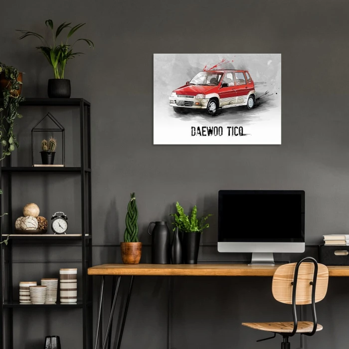 Poster metal Daewoo Tico gift