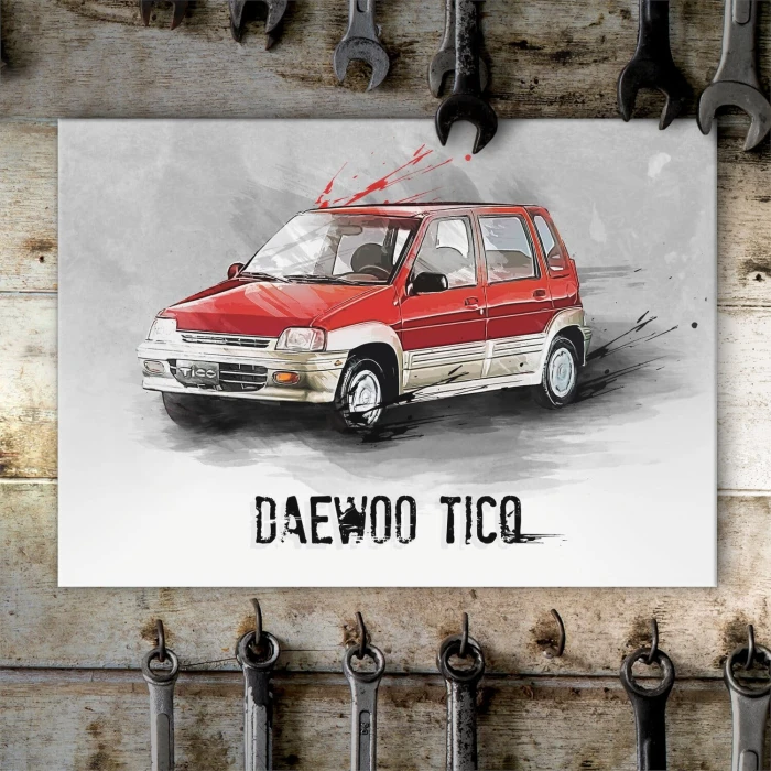 Poster metal Daewoo Tico gift
