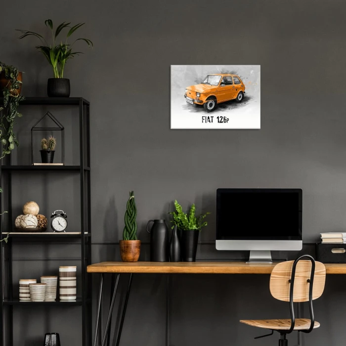 Plakat metalowy Polski Fiat Maluch 126p Prezent
