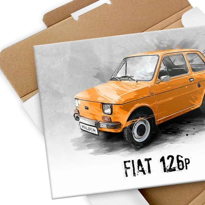 Plakat metalowy Polski Fiat Maluch 126p Prezent