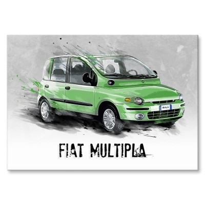 Plakat metalowy Fiat Multipla Samochód Prezent