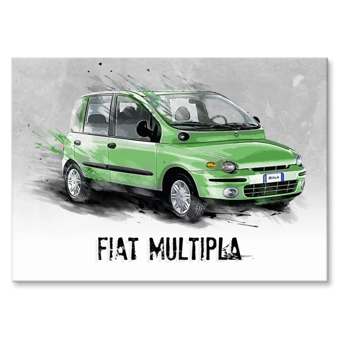 Poster metal Fiat Multipla Samochód gift