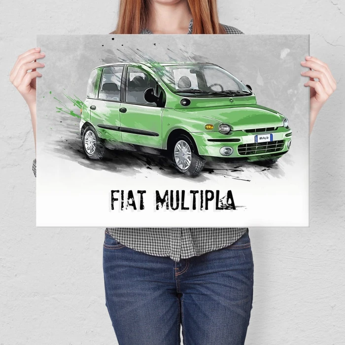 Poster metal Fiat Multipla Samochód gift