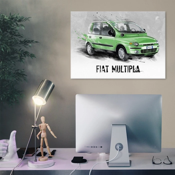 Poster metal Fiat Multipla Samochód gift