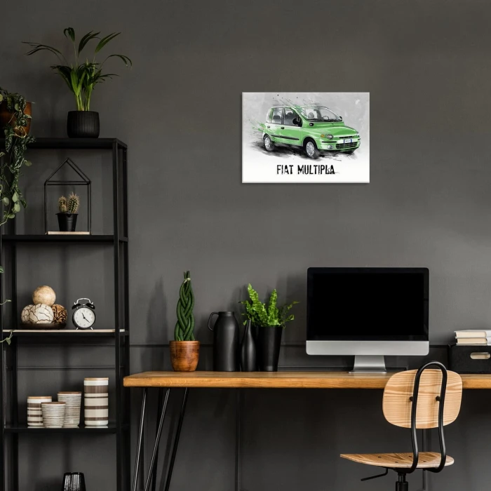 Poster metal Fiat Multipla Samochód gift
