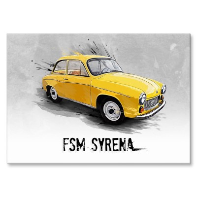 Plakat metalowy FSM Syrena Klasyk Prezent