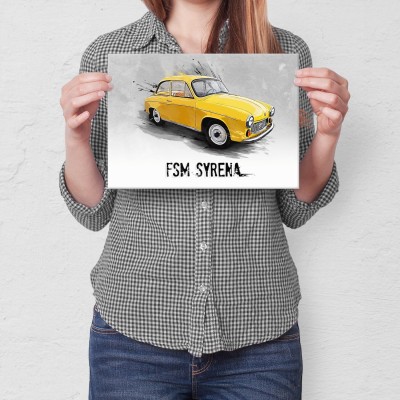 Plakat metalowy FSM Syrena Klasyk Prezent
