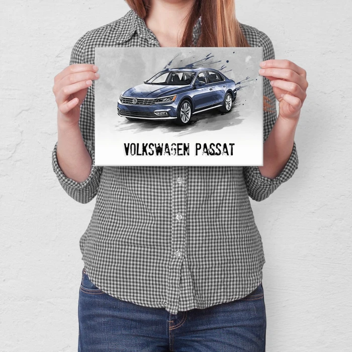 Poster metal VW Passat Samochód gift