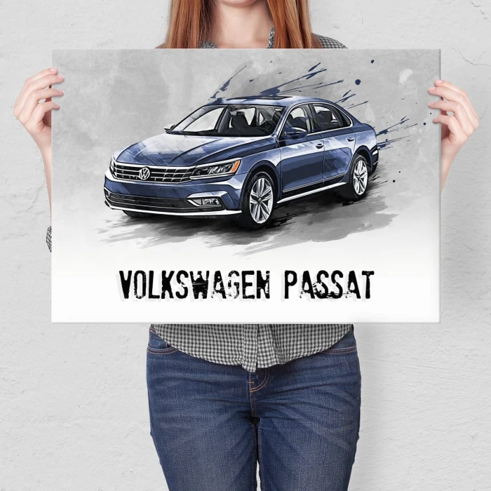 Plakat metalowy VW Passat Samochód Prezent