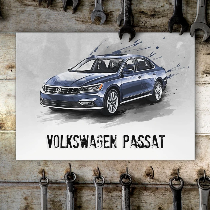 Poster metal VW Passat Samochód gift