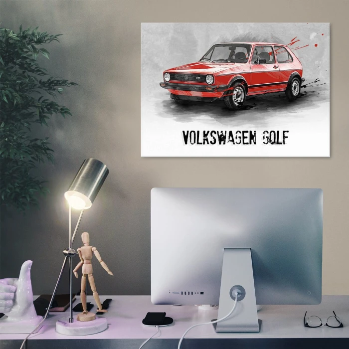Plakat metalowy VW Golf MK1 Klasyk Prezent