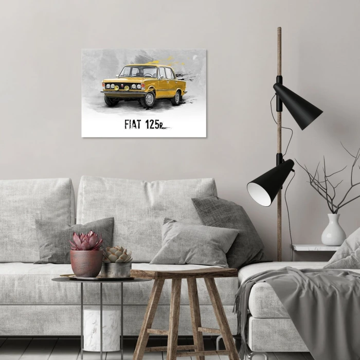Poster metal Duży Fiat 125P FSO Legenda gift