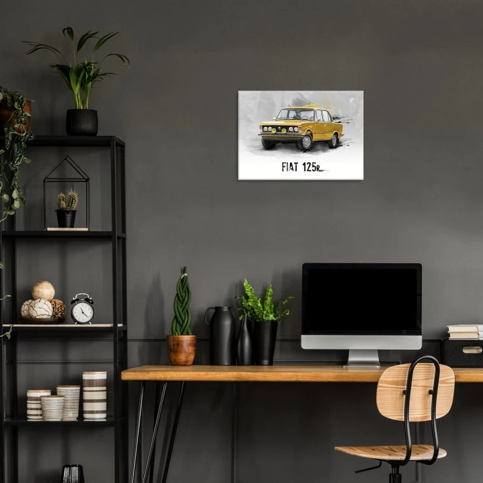 Poster metal Duży Fiat 125P FSO Legenda gift