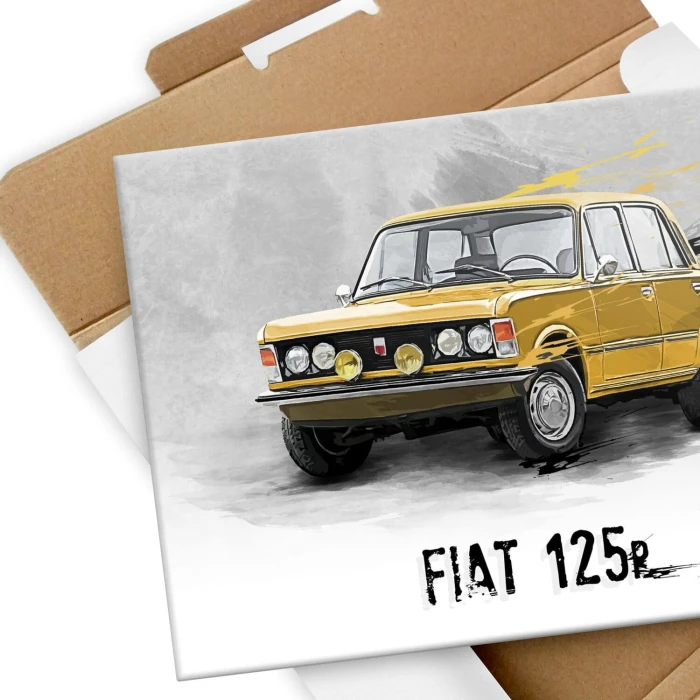 Poster metal Duży Fiat 125P FSO Legenda gift