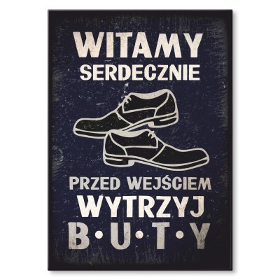 Poster metal wytrzyj buty gift
