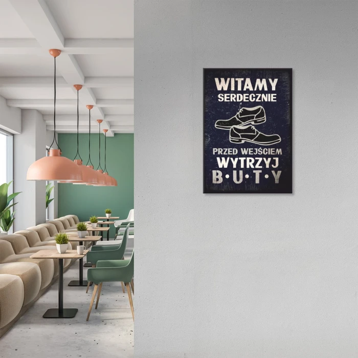 Poster metal wytrzyj buty gift