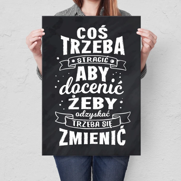 Poster metal coś trzeba stracić gift