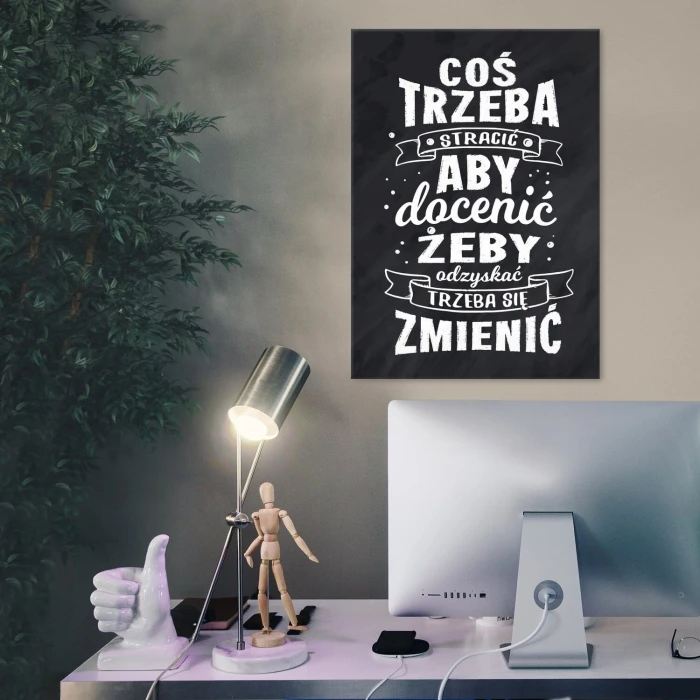 Poster metal coś trzeba stracić gift